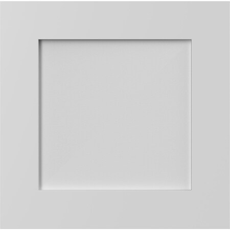 Ekena Millwork 12"W x 12"H True Fit PVC Flat Panel Shutters Sample, Unfinished SAMPLE-TFPFPUN